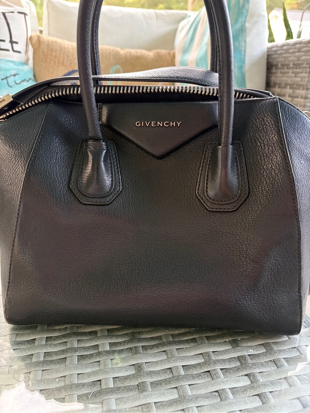 Givenchy Black Pebbled Leather Antigona